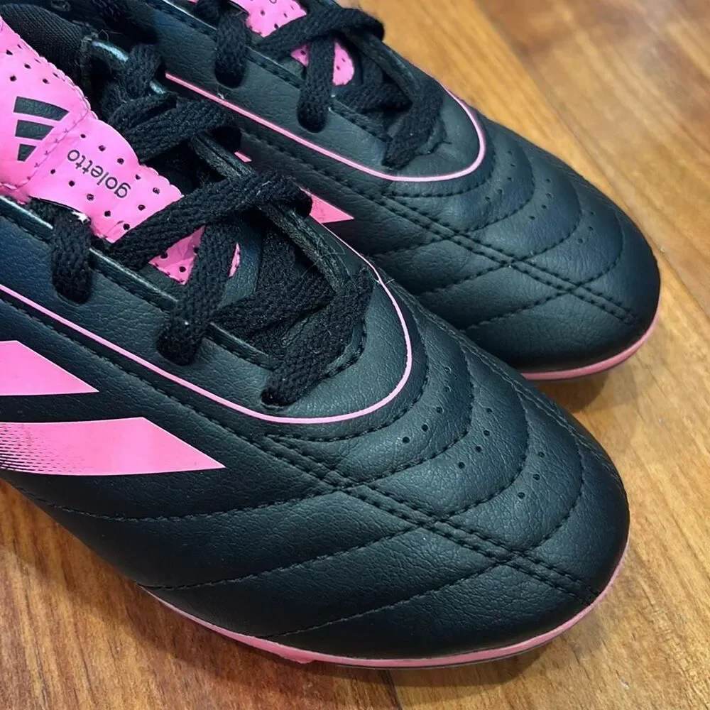 Adidas Goletto Kids Soccer Cleats Black Pink Youth Size 2